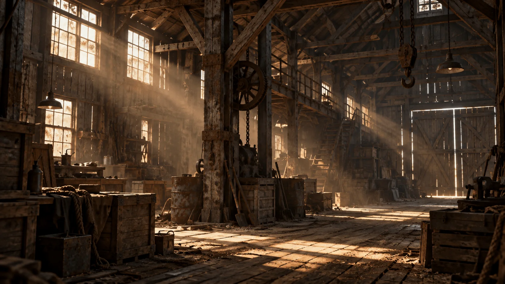 Goldene Industriehalle
