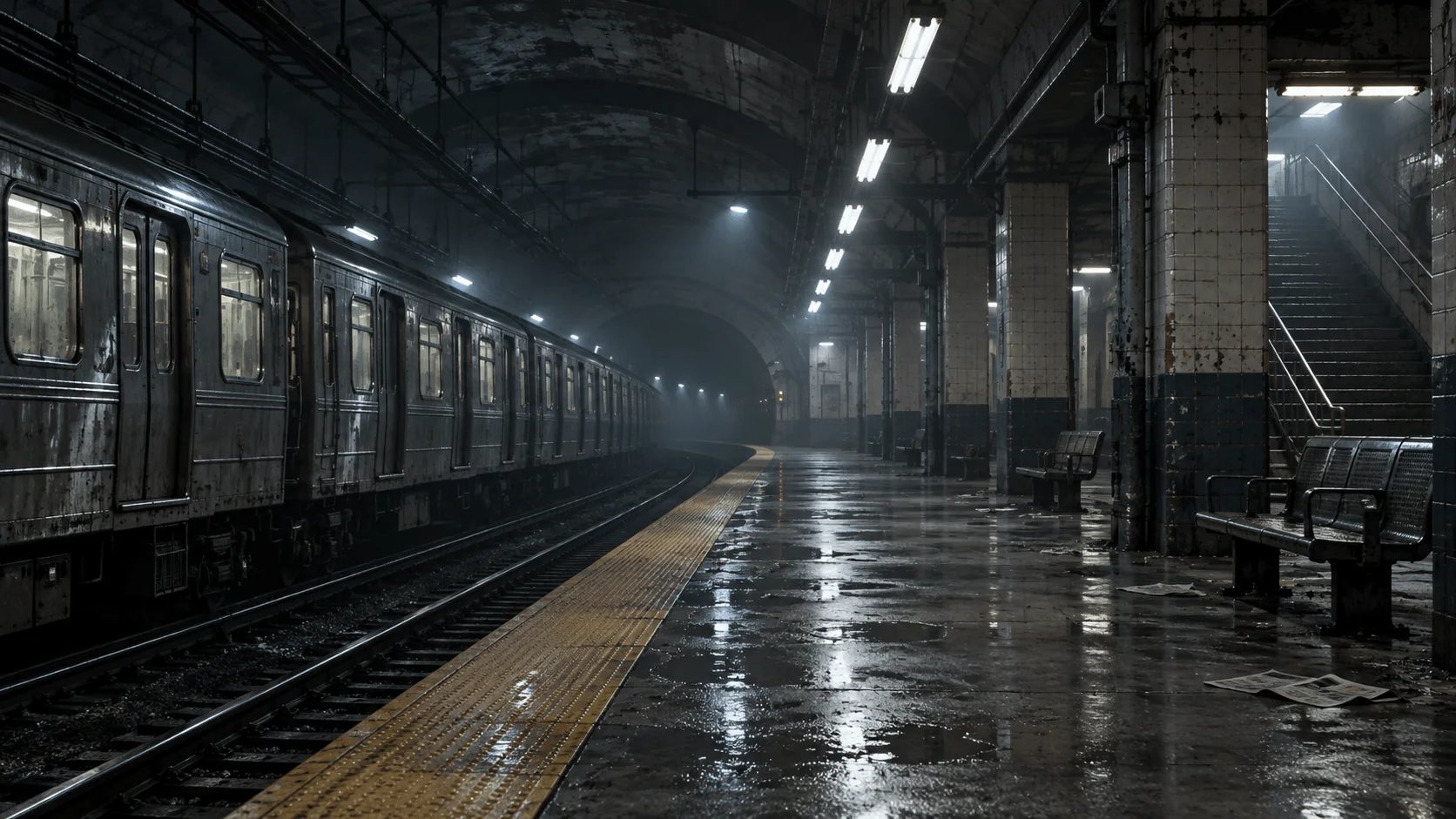 U-Bahn im Nebel